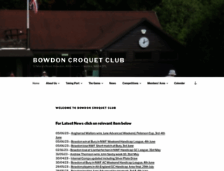 bowdoncroquet.co.uk screenshot