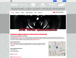 bowensappliance.ca screenshot