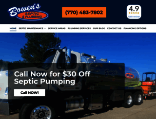 bowensseptictank.com screenshot