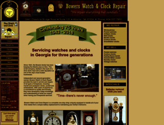 bowerswatchandclockrepair.com screenshot