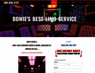 bowielimousine.com screenshot
