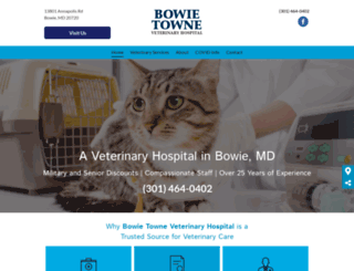 bowietowneveterinaryhospital.com screenshot