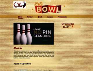 bowlvillagelanes.com screenshot