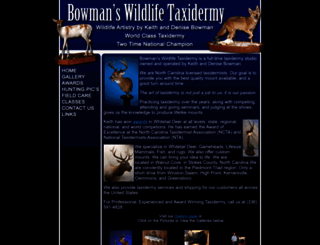 bowmanstaxidermy.com screenshot