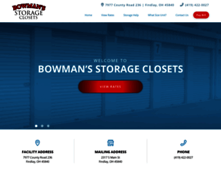bowmanstorageclosets.com screenshot