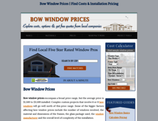 bowwindowprices.com screenshot