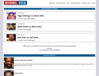 boxingpick.com screenshot