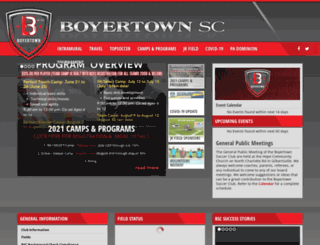 boyertownsoccerclub.net screenshot