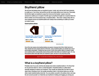 boyfriendpillow.net screenshot