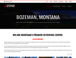 bozeman.dzoneskydiving.com screenshot