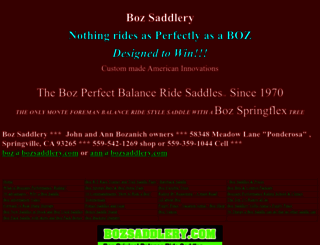 bozsaddlery.com screenshot
