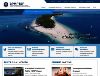 bpmptsp.pulaumorotaikab.go.id screenshot