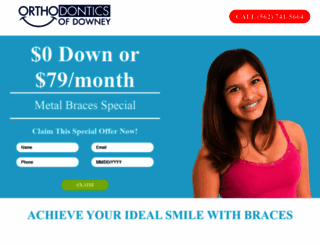 braces.orthodontistdowney.com screenshot