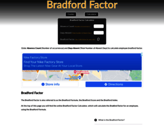 bradfordfactorcalculator.com screenshot