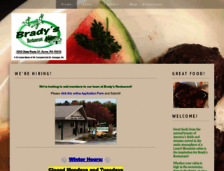 bradysrestaurant.com screenshot