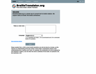 brailletranslator.org screenshot