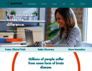 brainhealthregistry.org screenshot