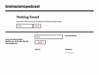 brainsciencpodcast.wordpress.com screenshot