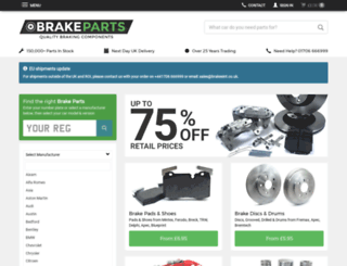 brakeparts.co.uk screenshot