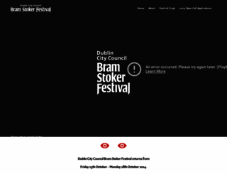 bramstokerfestival.com screenshot