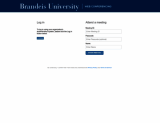 brandeis.bluejeans.com screenshot