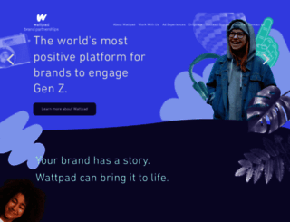 brands.wattpad.com screenshot