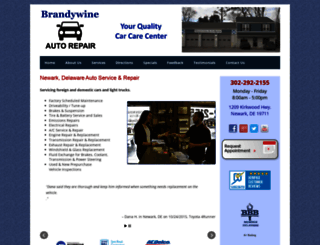 brandywineautorepair.com screenshot