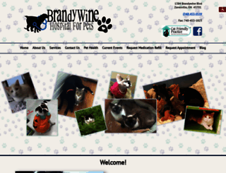 brandywinehospitalforpets.com screenshot