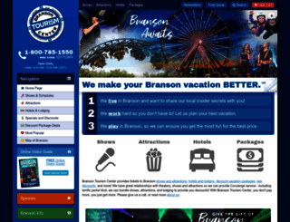bransontourismcenter.com screenshot