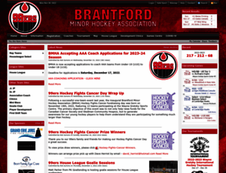 brantfordminorhockey.com screenshot