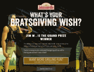 bratsgiving.johnsonville.com screenshot