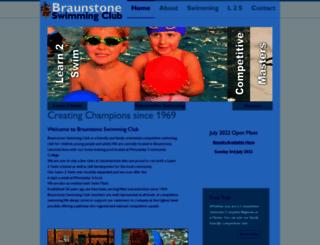 braunstoneswimmingclub.org.uk screenshot