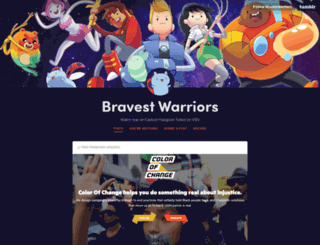 bravestwarriors.cartoonhangover.com screenshot