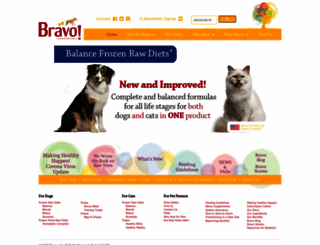 bravopetfood.com screenshot