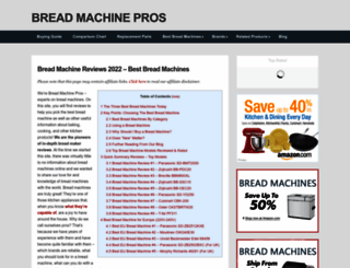 breadmachinepros.com screenshot