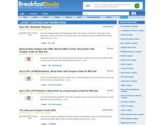 breakfastdeals.com screenshot
