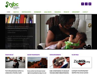 breastfeedingnj.org screenshot