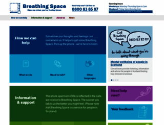 breathingspace.scot screenshot
