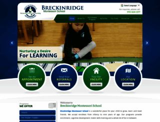 breckinridgemontessori.com screenshot