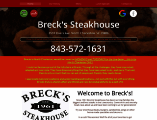 breckssteakhouse.com screenshot