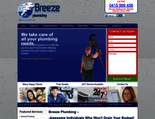 breezeplumbing.com.au screenshot