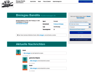 breisgaubandits.kadermanager.de screenshot