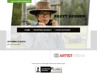 brettdennen.artistarena.com screenshot