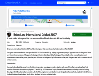brian-lara-international-cricket-2007.jaleco.com screenshot