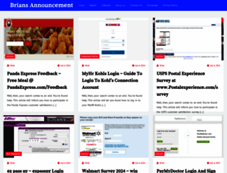 briansannouncement.com screenshot