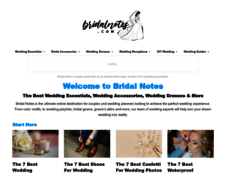 bridalnotes.com screenshot