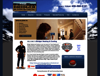 bridgerheating.com screenshot