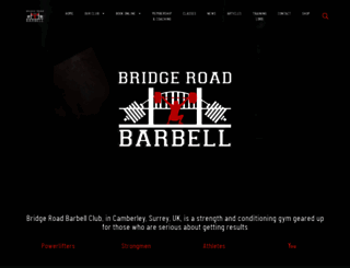 bridgeroadbarbell.co.uk screenshot