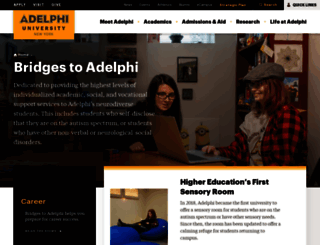 bridges.adelphi.edu screenshot