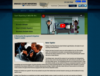 bridgescourtreporting.com screenshot